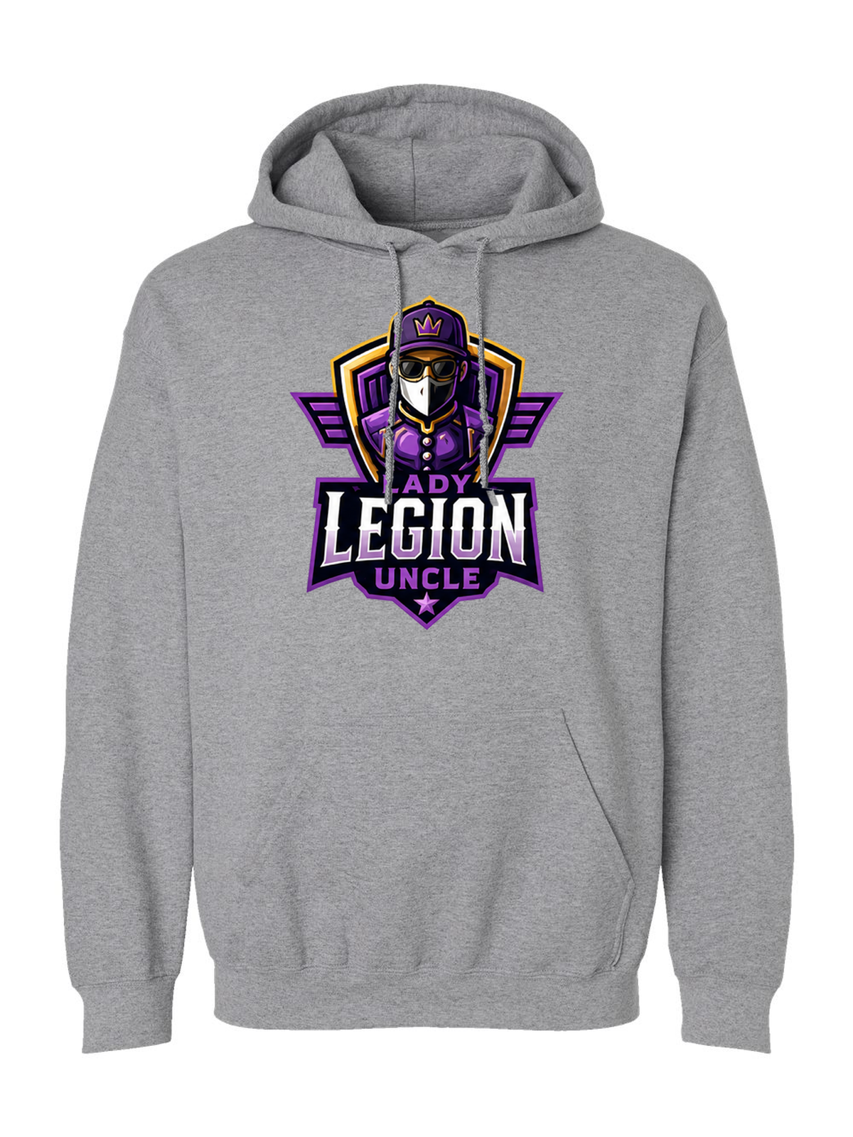 Lady Legion Family Hoodie, Uncle badge, sport grey