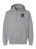 Lady Legion Family Pocket Hoodie, Mom badge, sport grey