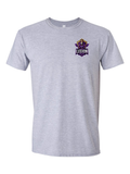 Lady Legion Family Pocket Tee, Mom badge, sport grey
