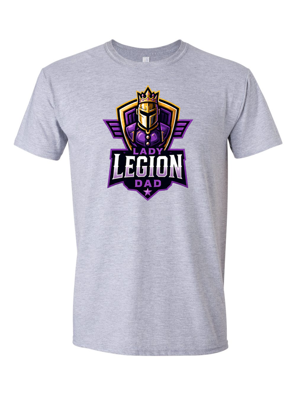 Lady Legion Family Tee, Dad badge, sport grey