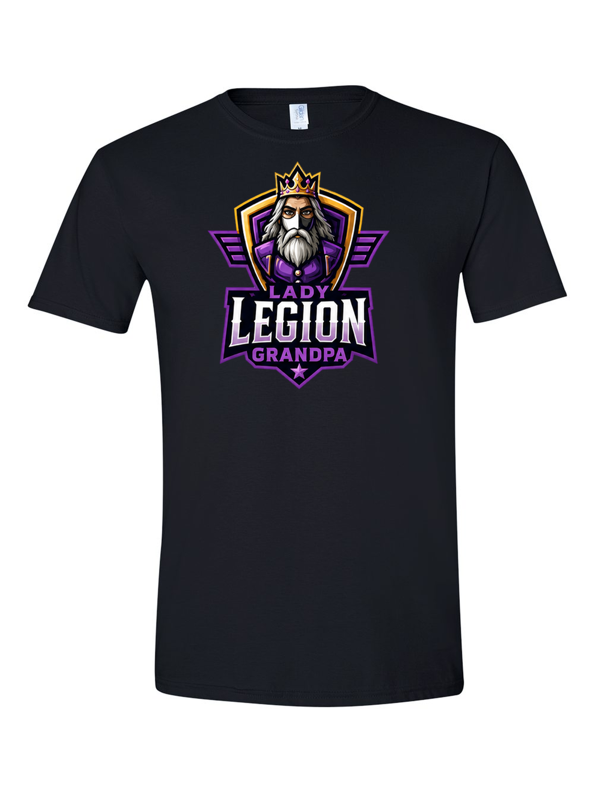 Lady Legion Family Tee, Grandpa badge, black