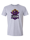 Lady Legion Family Tee, Mom badge, sport grey