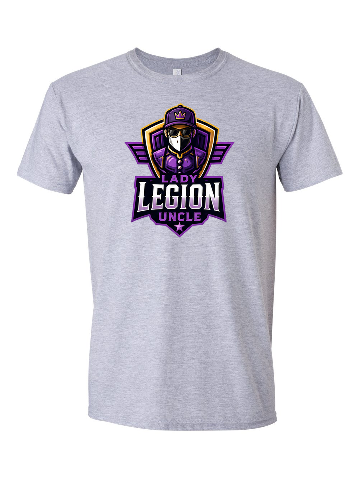 Lady Legion Family Tee, Uncle badge, sport grey