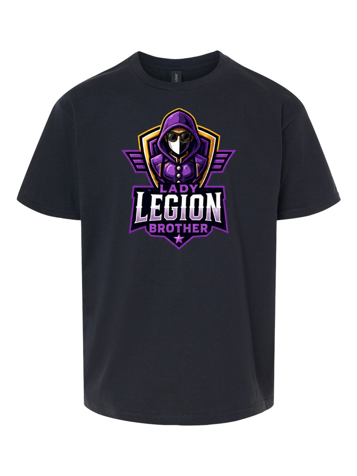 Lady Legion Family Tee (Youth), Brother badge, black