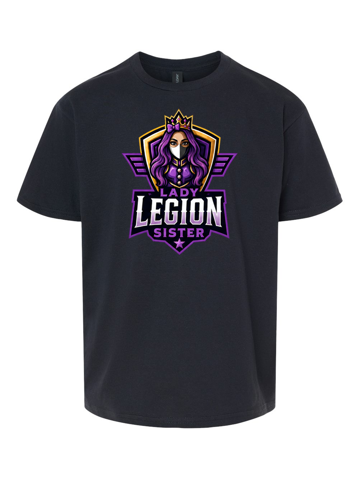 Lady Legion Family Tee (Youth), Sister badge, black
