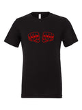 Lawrence Fists on a black t-shirt