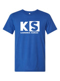 Lawrence, KS Cartoon Network Logo on a royal blue t-shirt