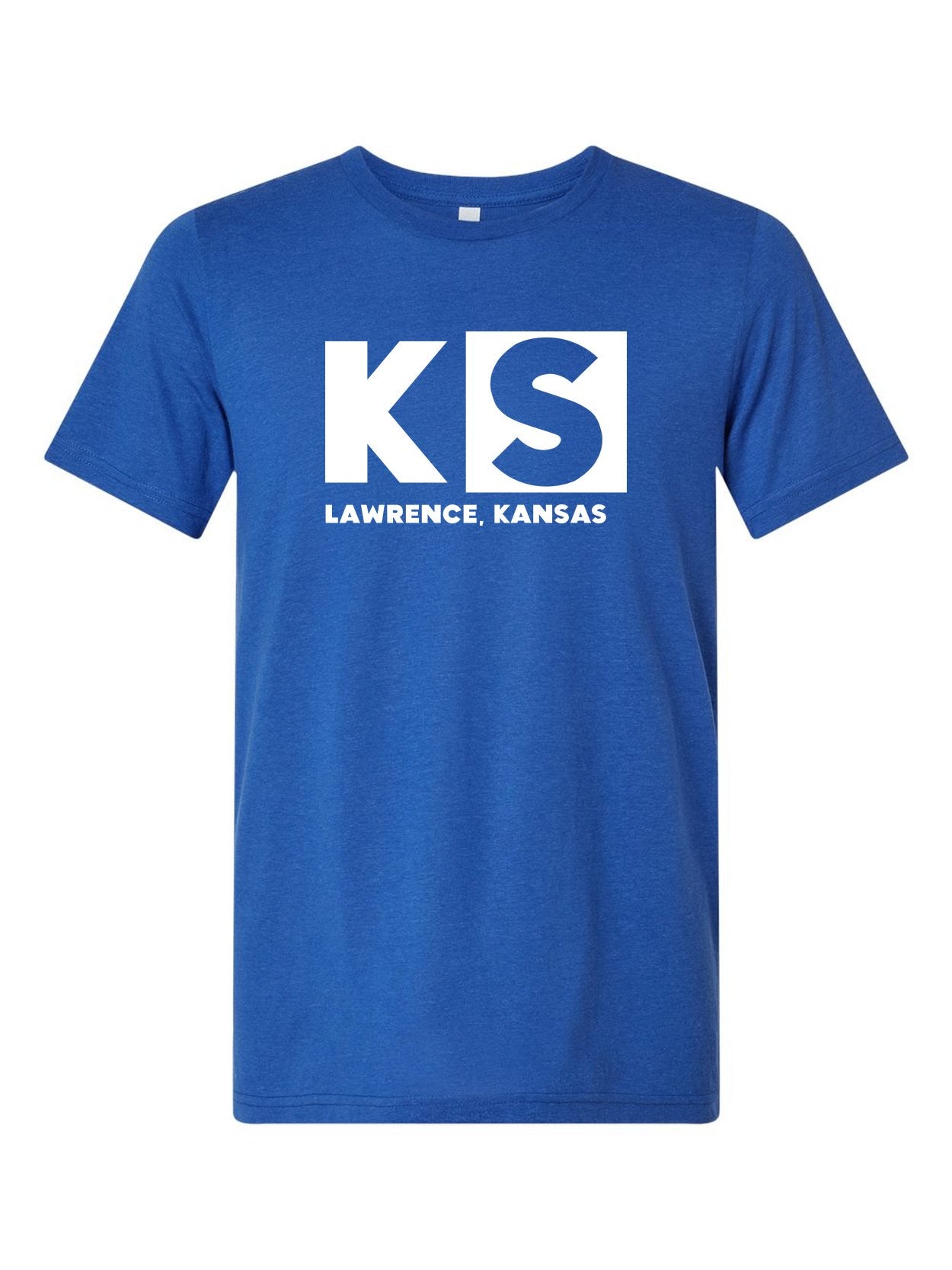 Lawrence, KS Cartoon Network Logo on a royal blue t-shirt