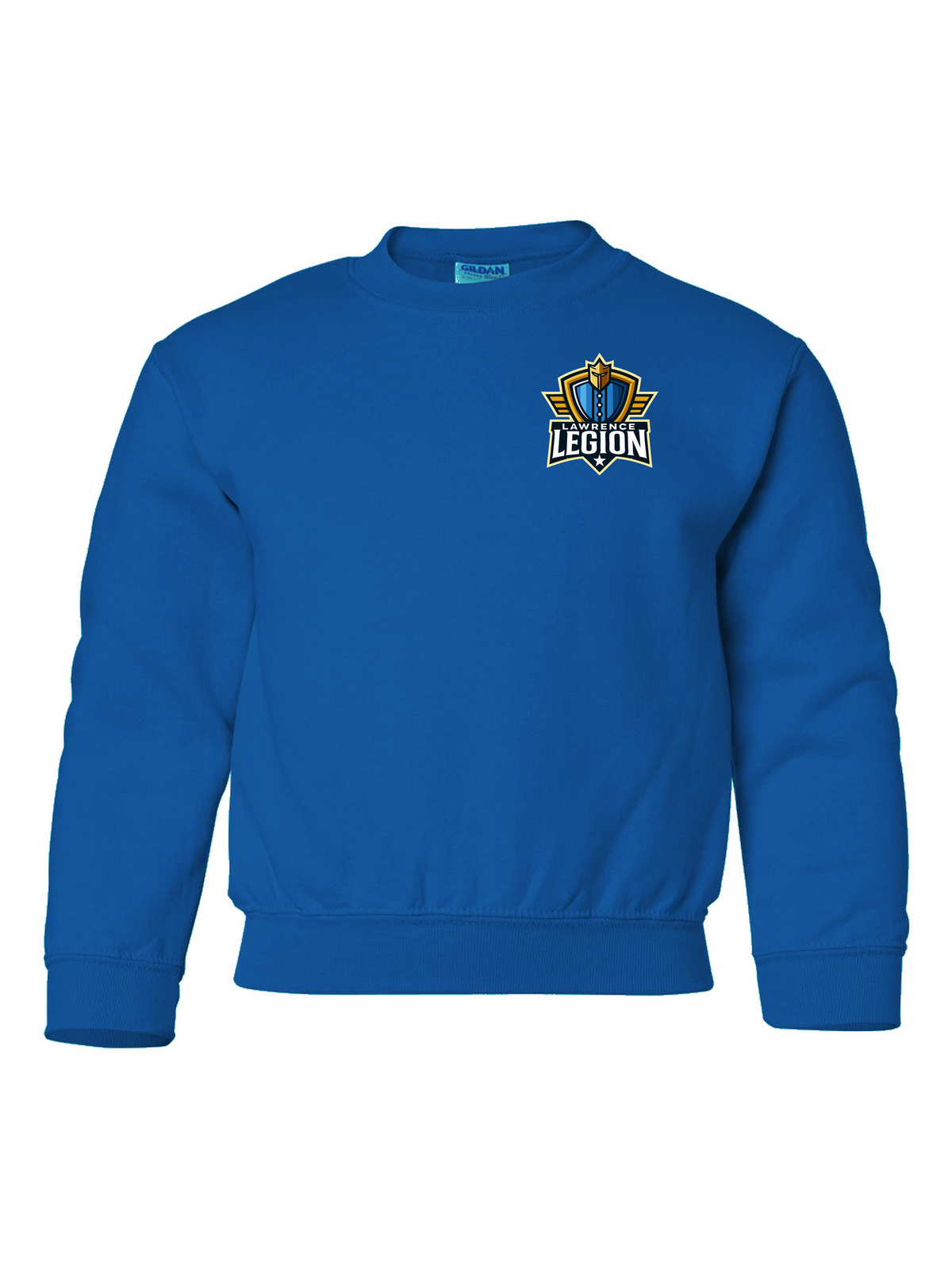 Lawrence Legion youth pocket crewneck in royal