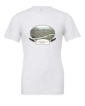 Lawrence, KS Birds Eye View 1880 design on a white t-shirt