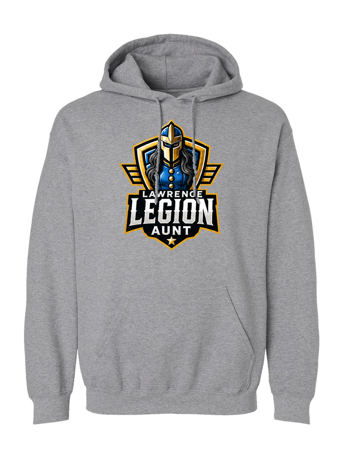 Legion Boyz Family Hoodie, Aunt badge, sport grey