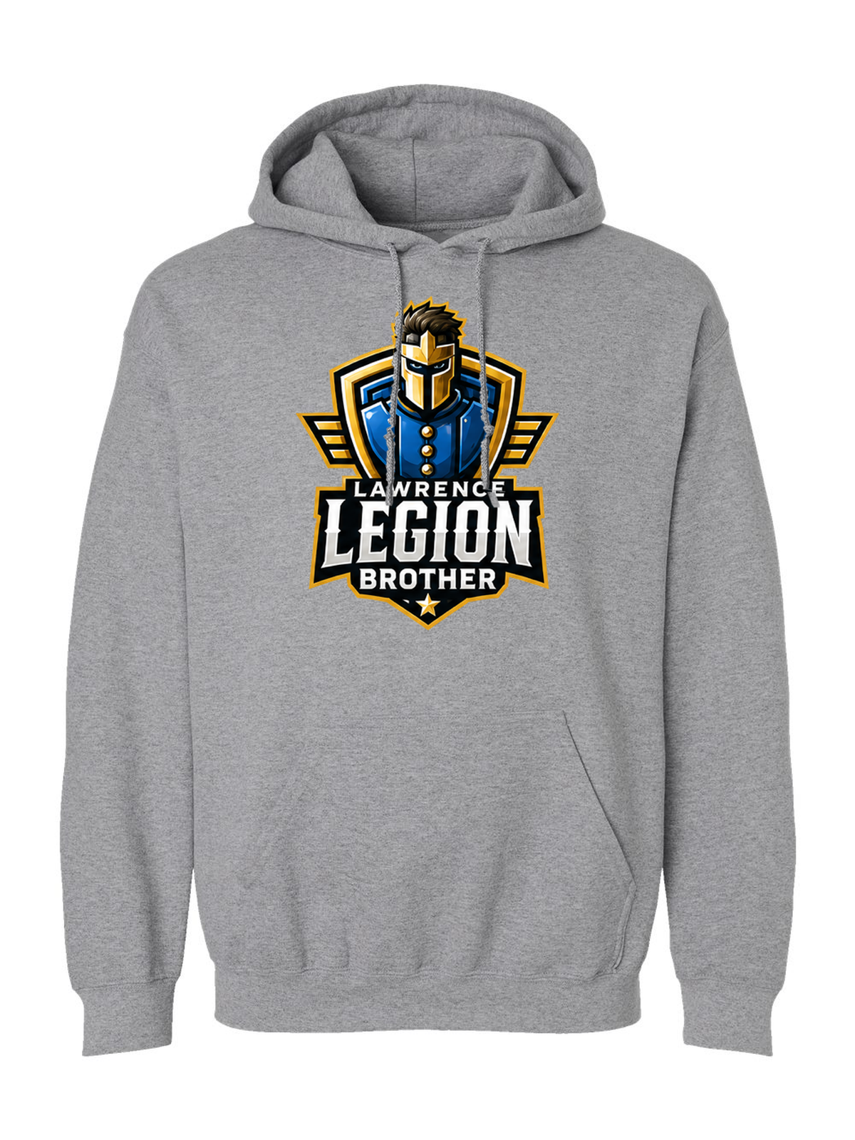 Legion Boyz Family Hoodie, Brother badge, sport grey
