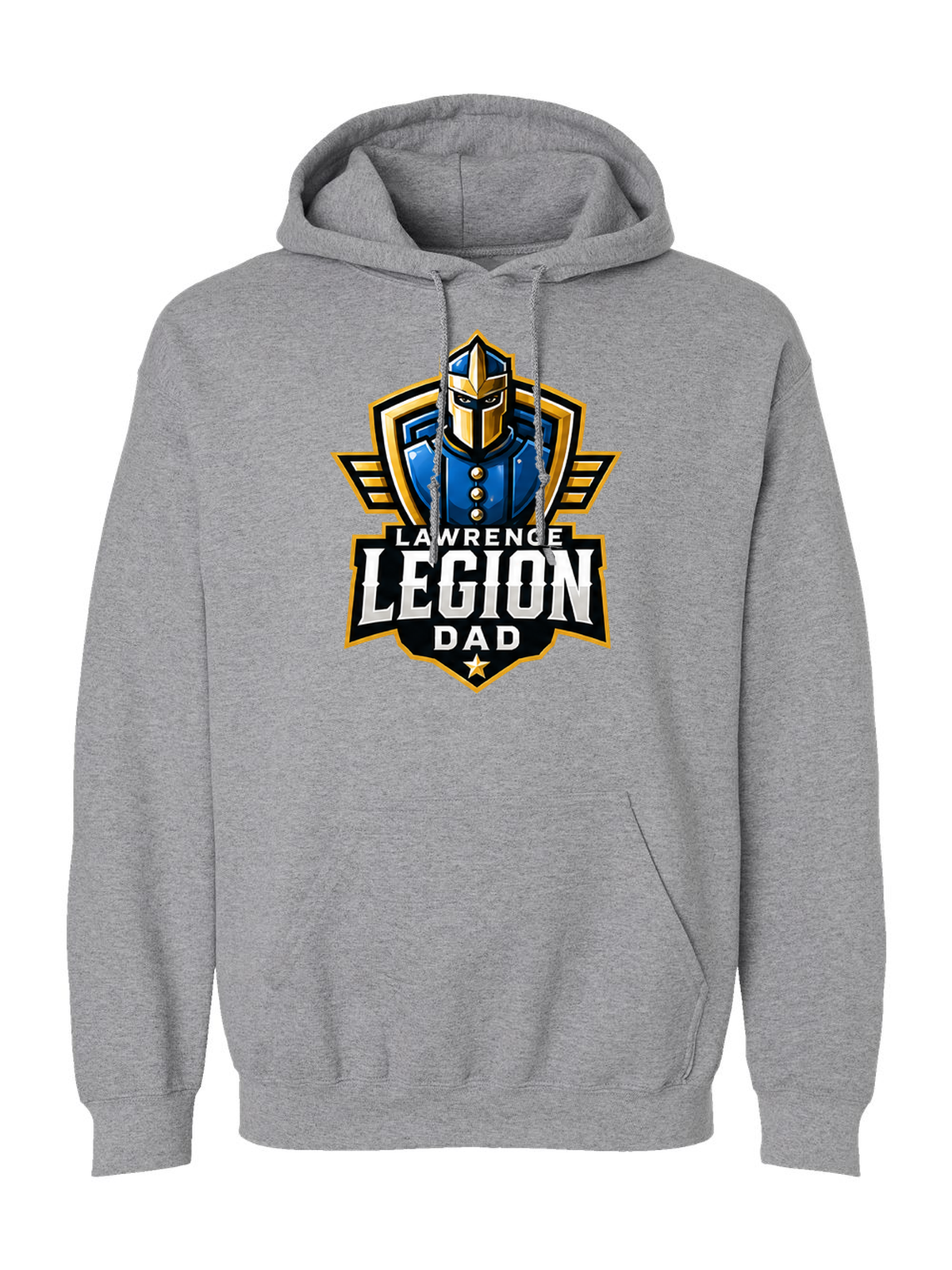 Legion Boyz Family Hoodie, Dad badge, sport grey