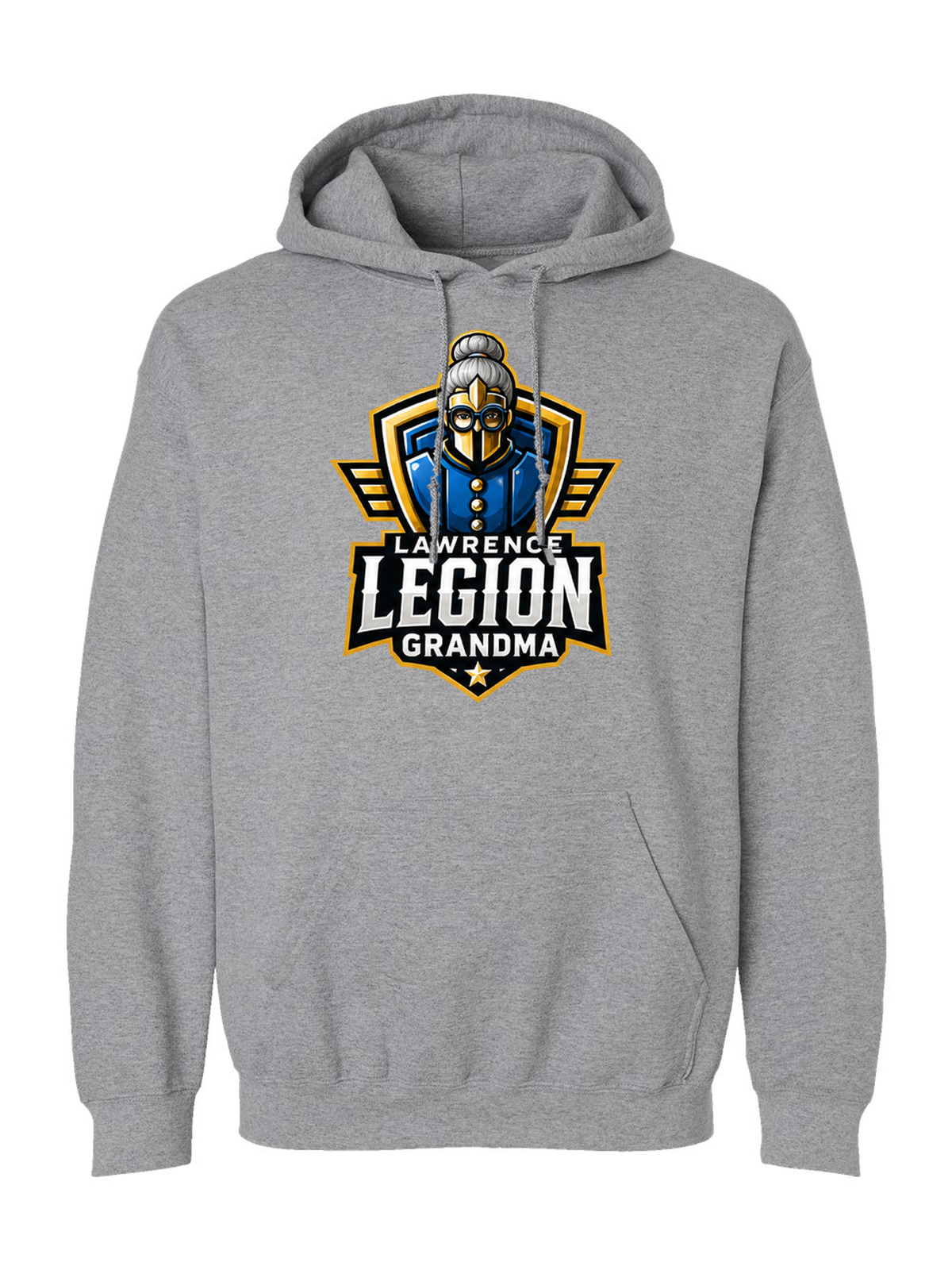 Legion Boyz Family Hoodie, Grandma badge, sport grey