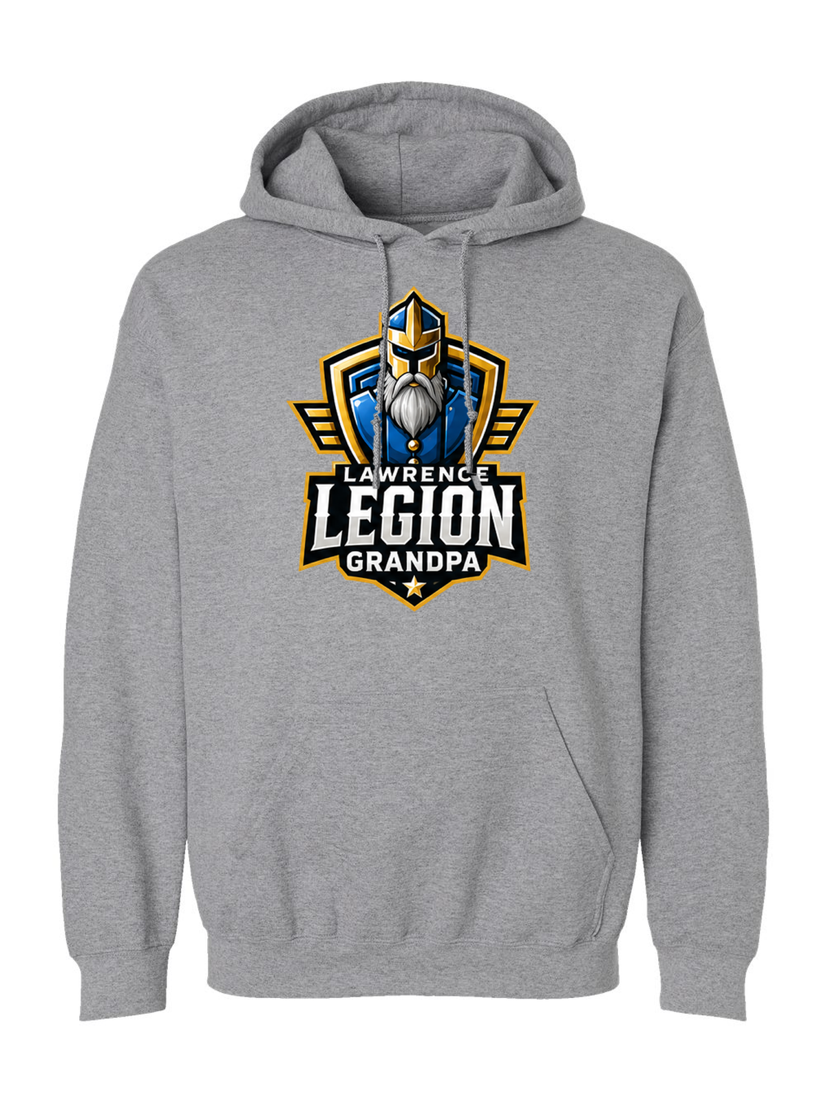Legion Boyz Family Hoodie, Grandpa badge, sport grey