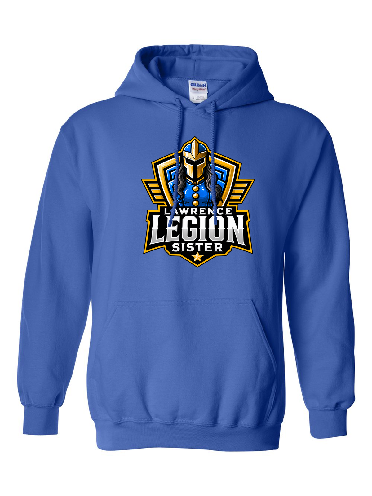 Legion Boyz Family Hoodie, Sister badge, royal
