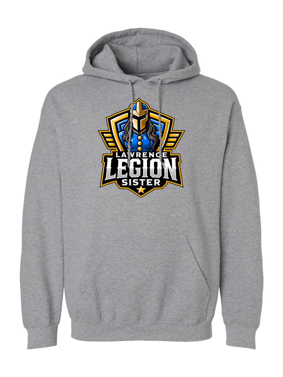 Legion Boyz Family Hoodie, Sister badge, sport grey
