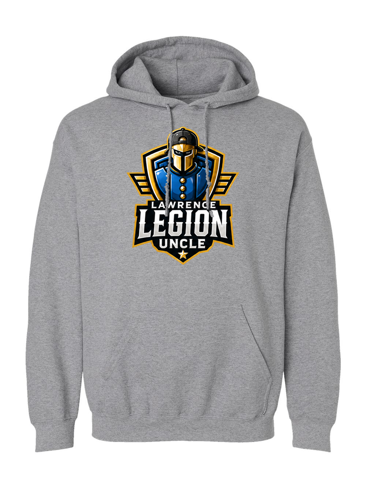 Legion Boyz Family Hoodie, Uncle badge, sport grey