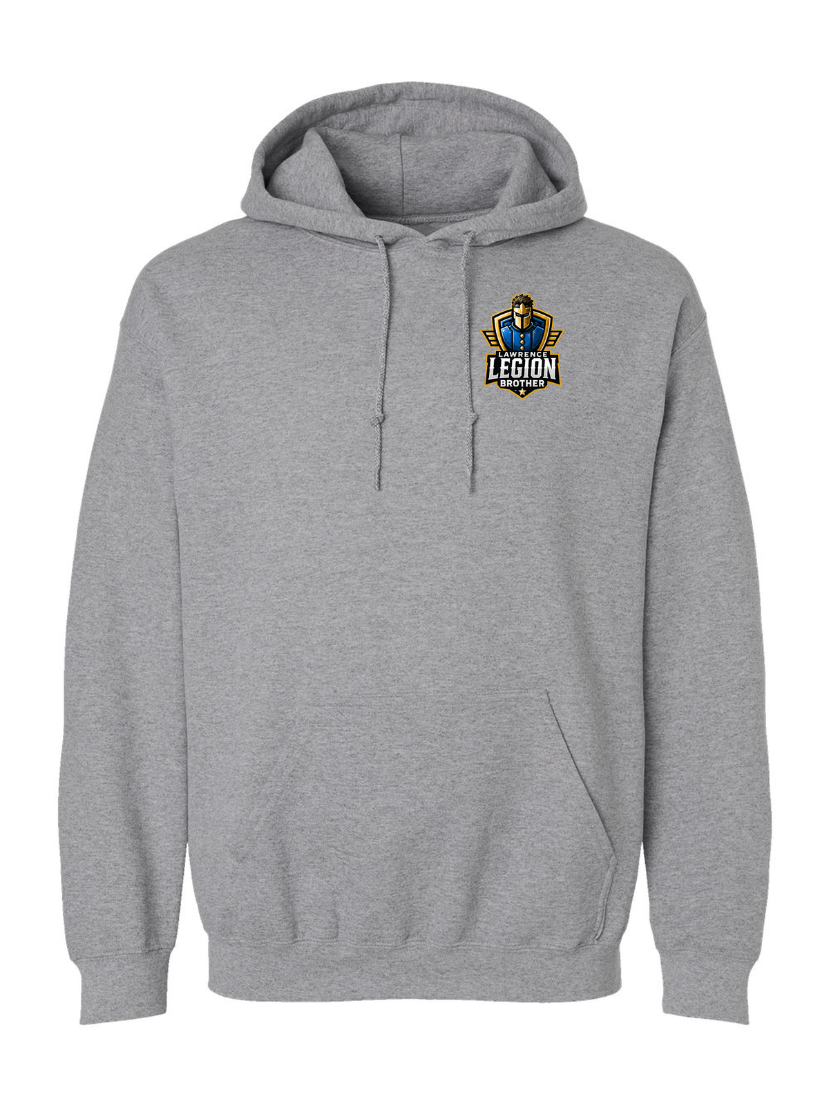 Legion Boyz Family Pocket Hoodie, Brother badge, sport grey