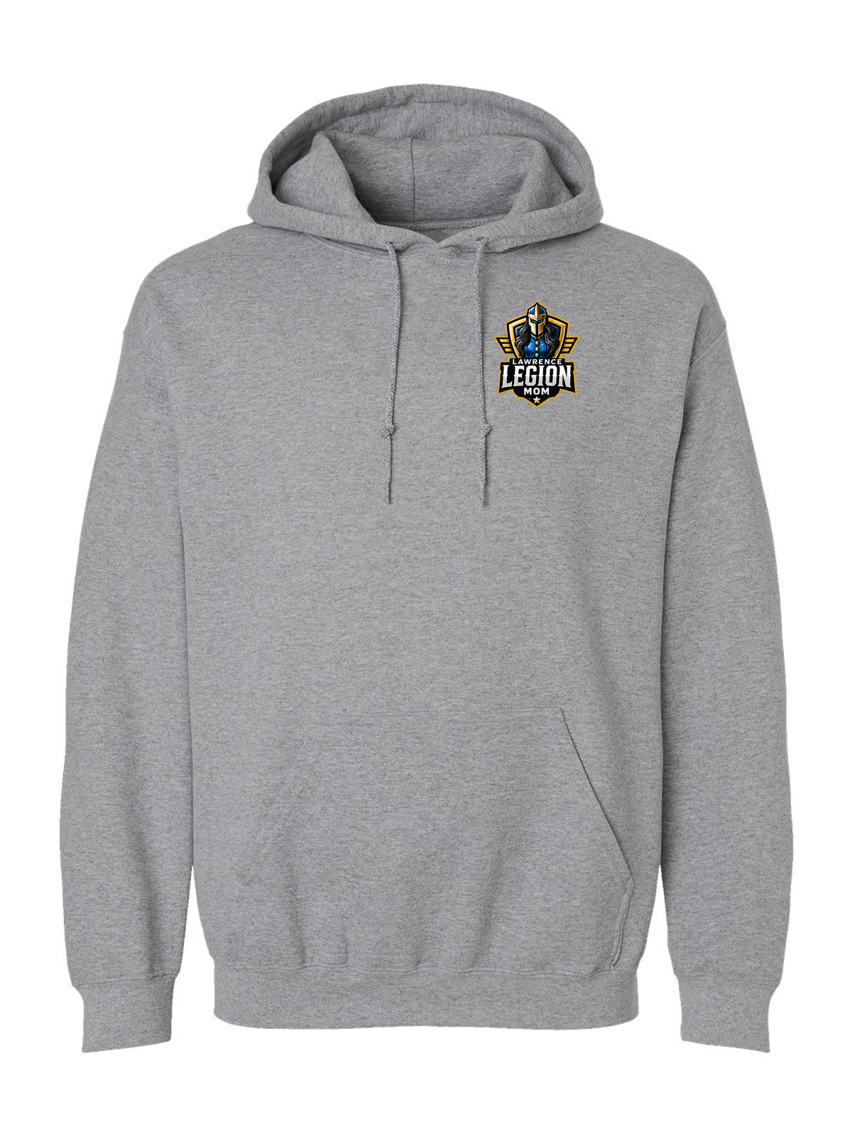 Legion Boyz Family Pocket Hoodie, Mom badge, sport grey