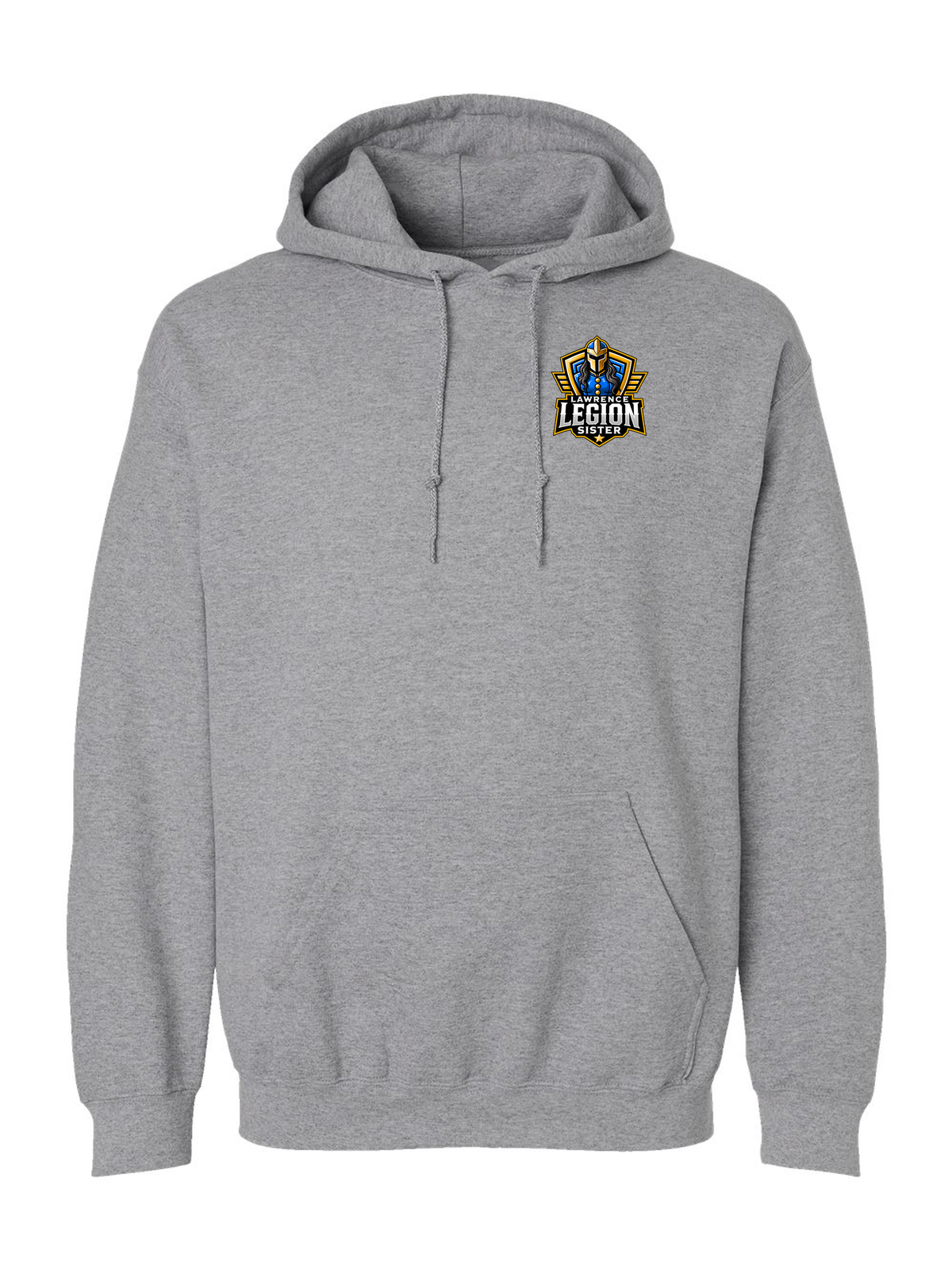 Legion Boyz Family Pocket Hoodie, Sister badge, sport grey