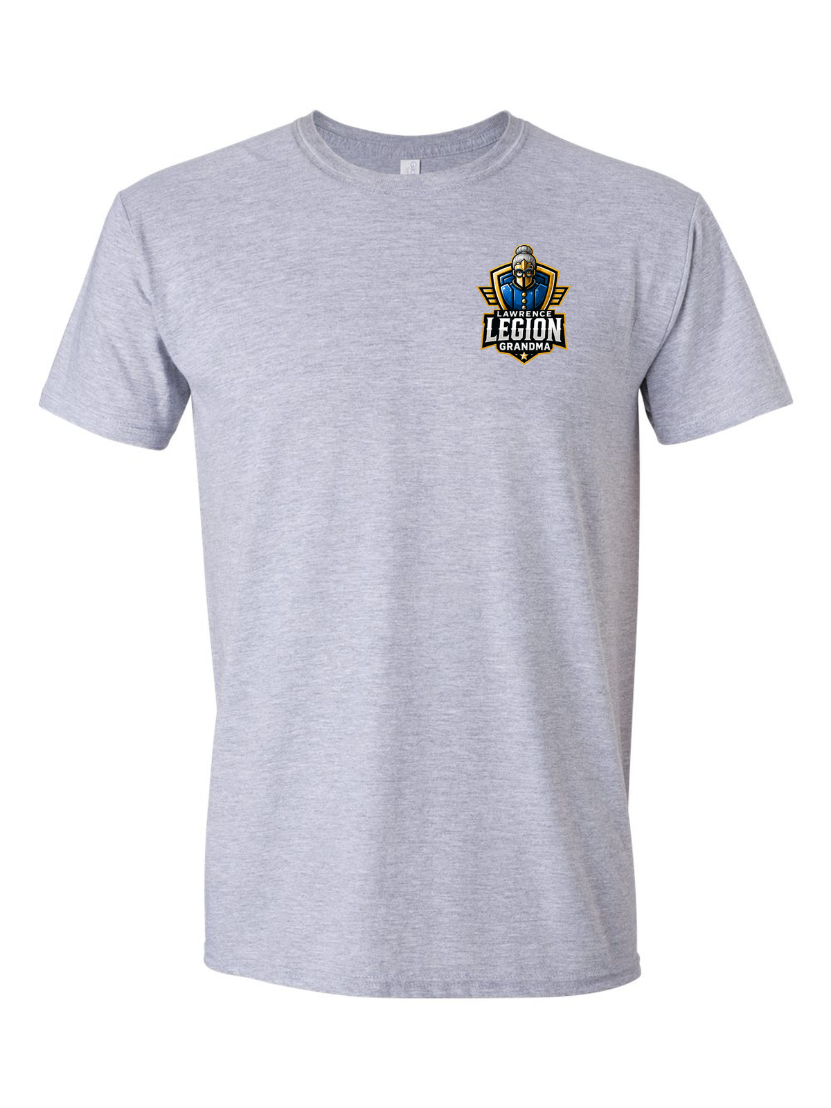 Legion Boyz Family Pocket Tee, Grandma badge, sport grey