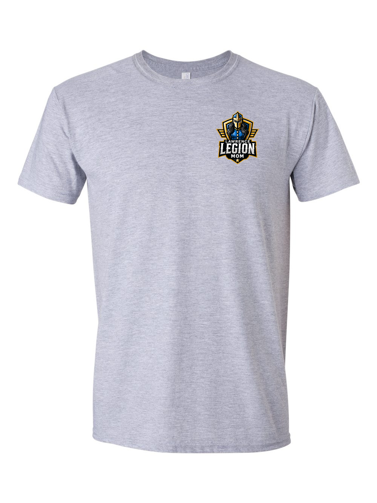 Legion Boyz Family Pocket Tee, Mom badge, sport grey