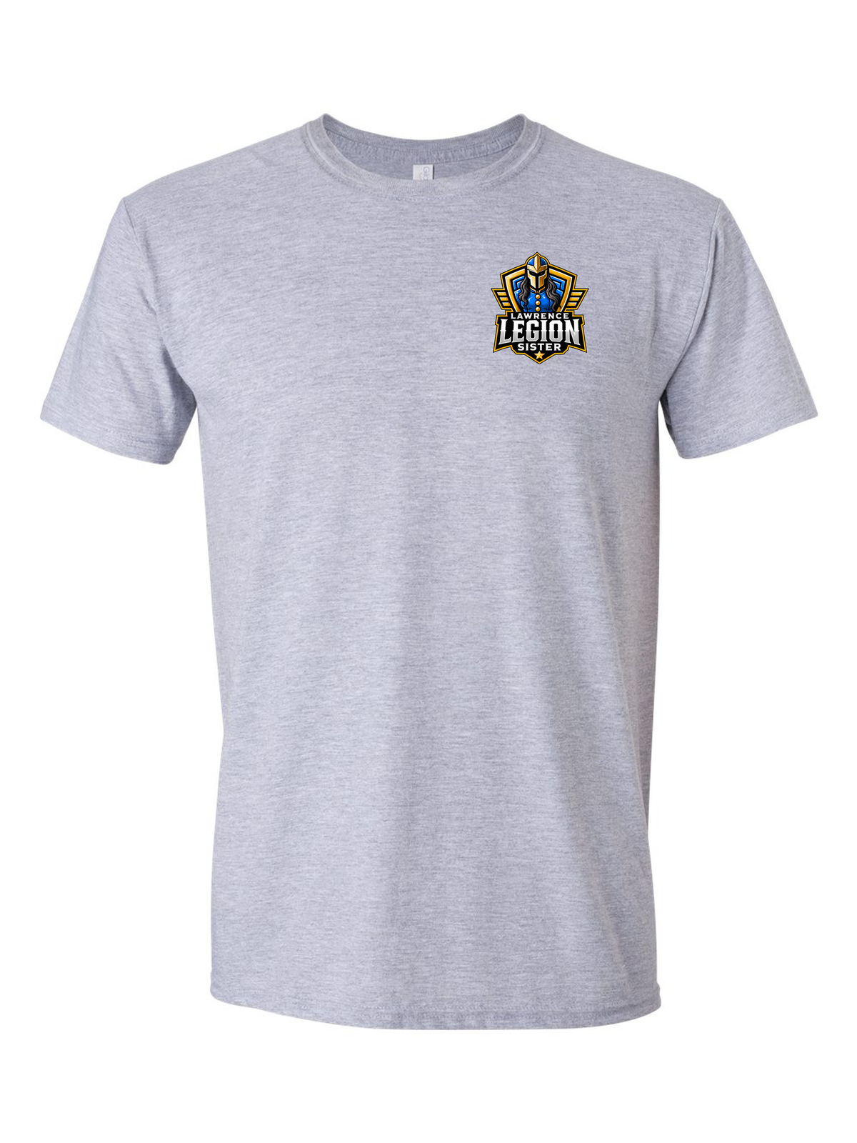 Legion Boyz Family Pocket Tee, Sister badge, sport grey