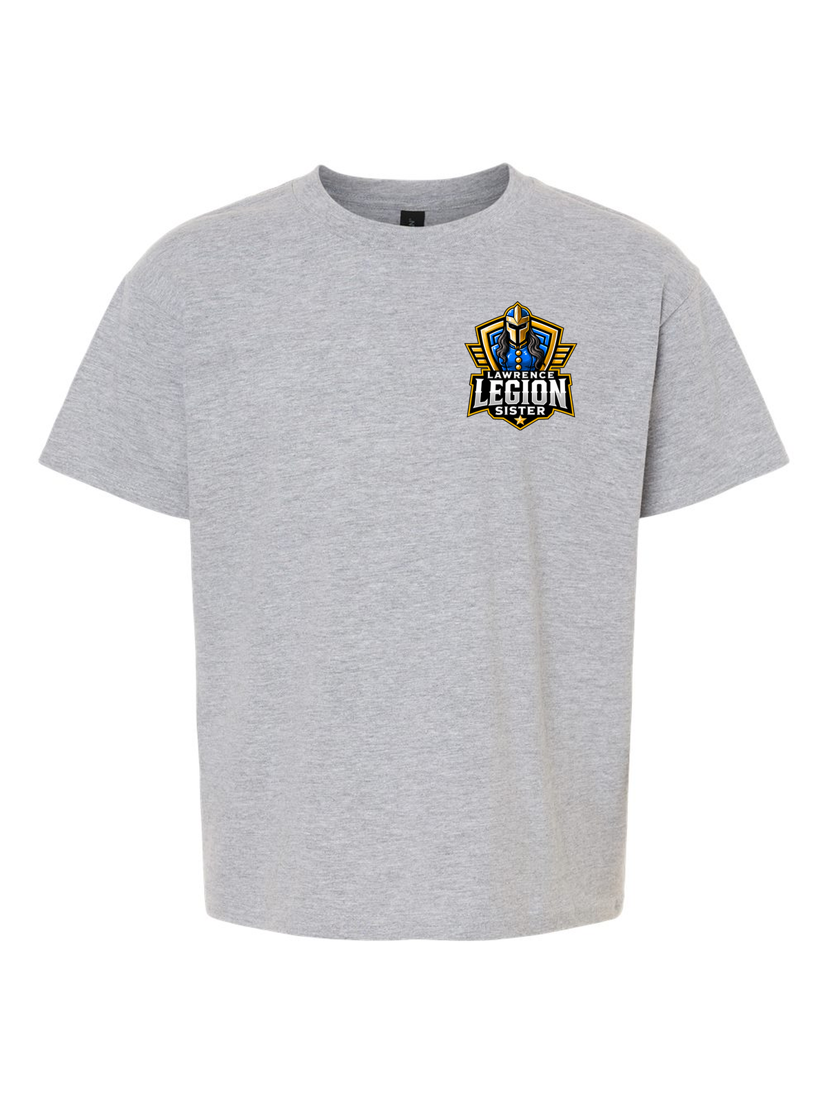 Legion Boyz Family Pocket Tee (Youth), Sister badge, sport grey