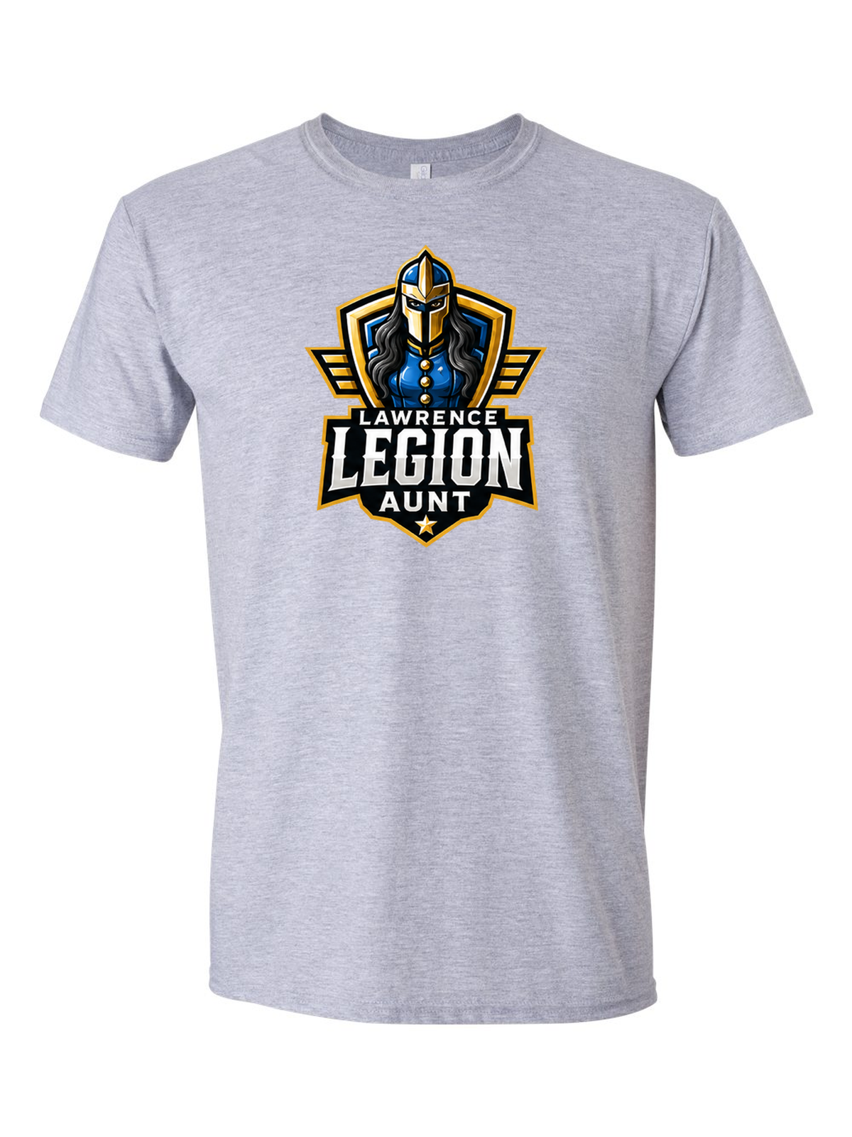 Legion Boyz Family Tee, Aunt badge, sport grey
