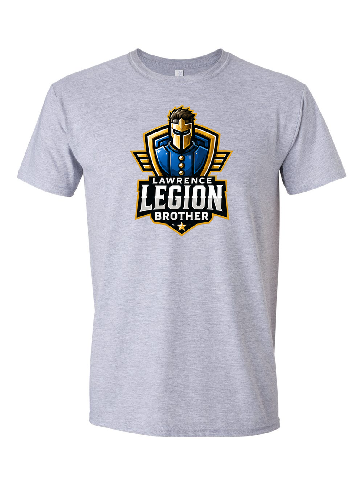 Legion Boyz Family Tee, Brother badge, sport grey