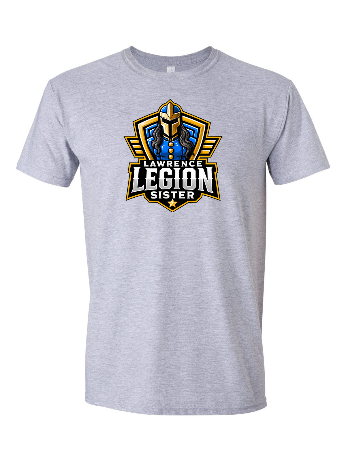 Legion Boyz Family Tee, Sister badge, sport grey