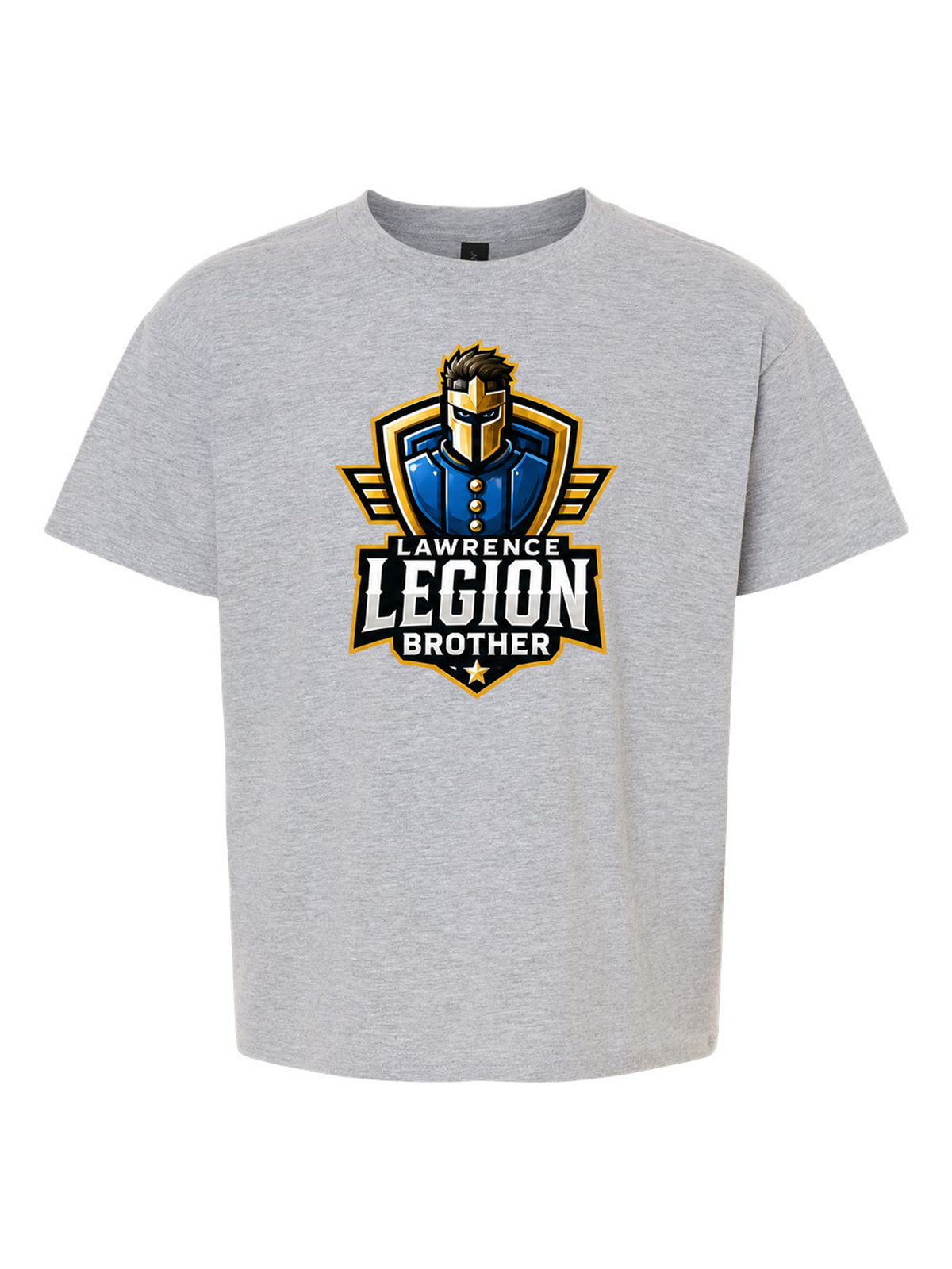 Legion Boyz Family Tee (Youth), Brother badge, sport grey