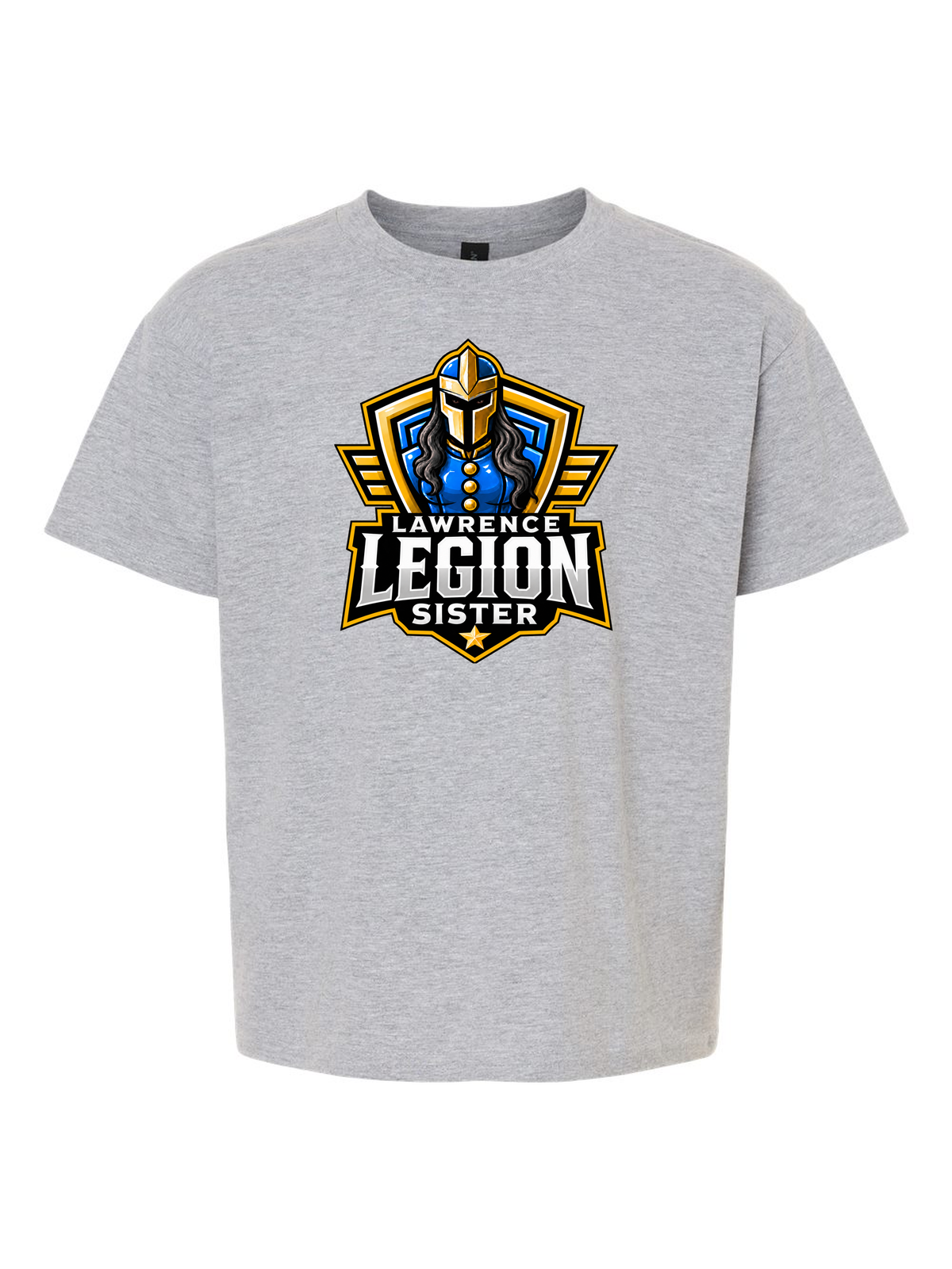 Legion Boyz Family Tee (Youth), Sister badge, sport grey