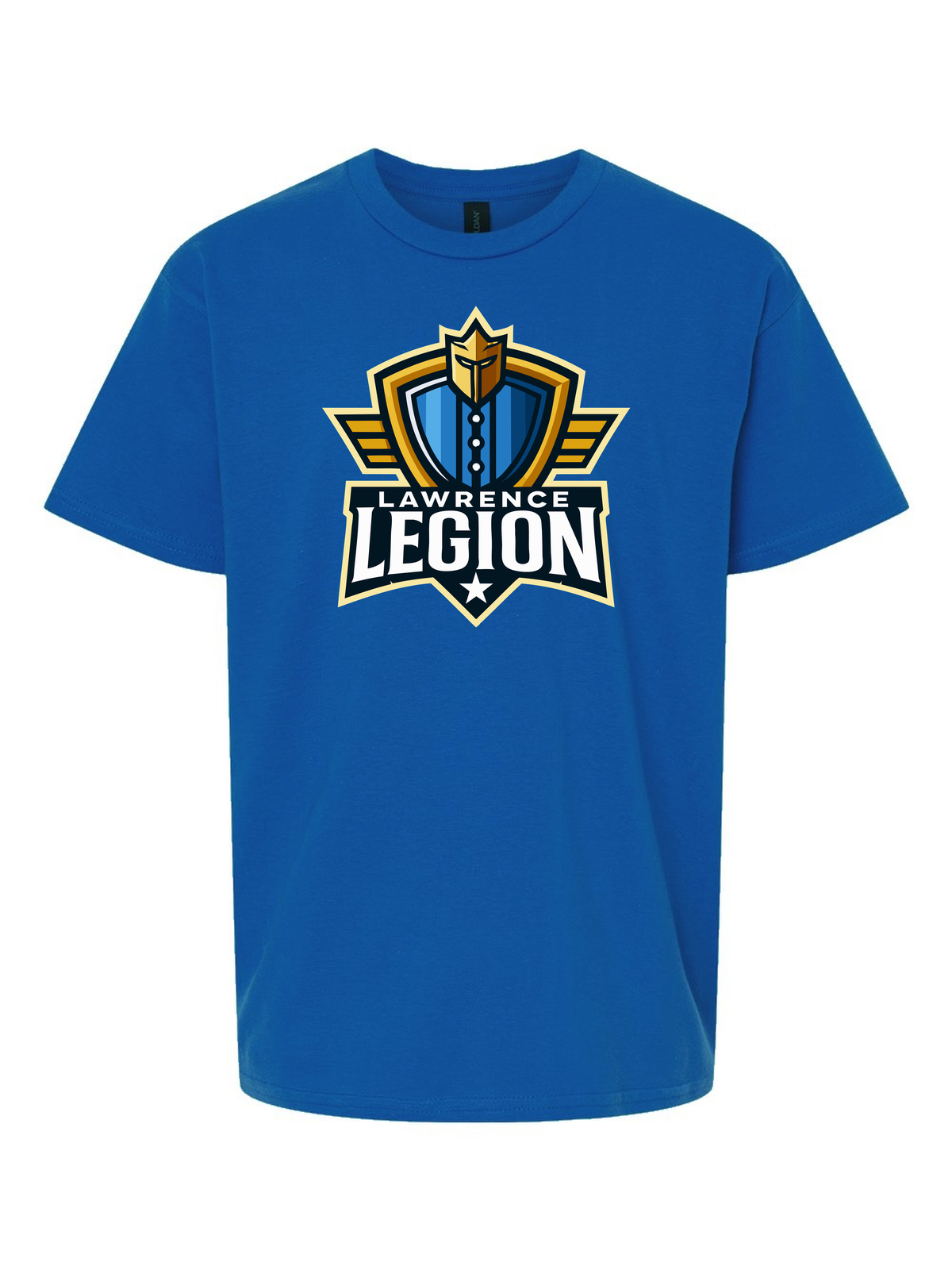 Lawrence Legion youth tee in royal