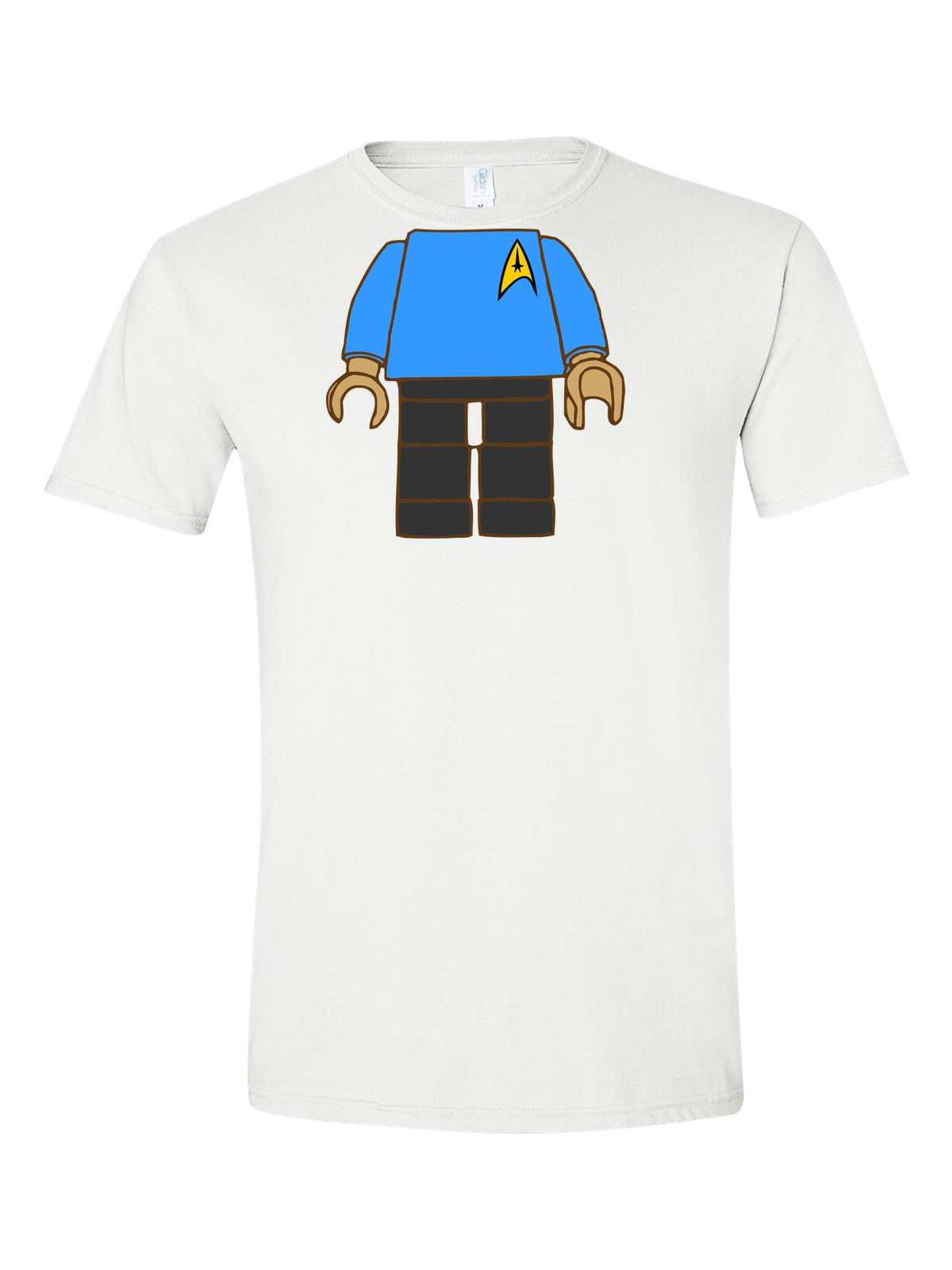 Lego Star Trek Costume design on a white t-shirt