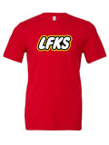 LFKS Classic tee on red Bella 3001