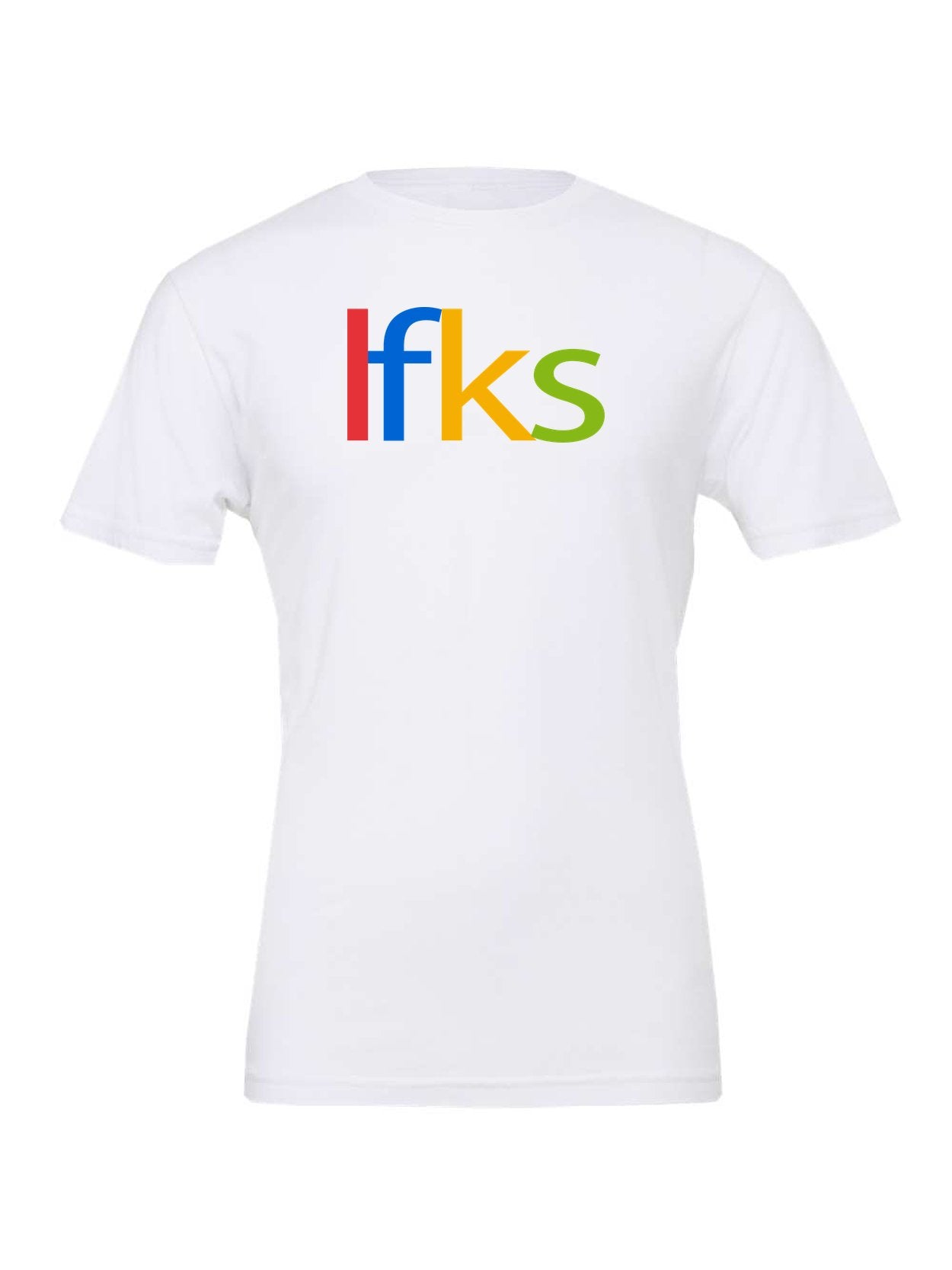 LFKS Dot Com tee on white Bella 3001