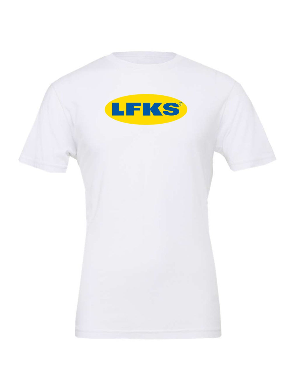 LFKS Flatpack tee on white Bella 3001