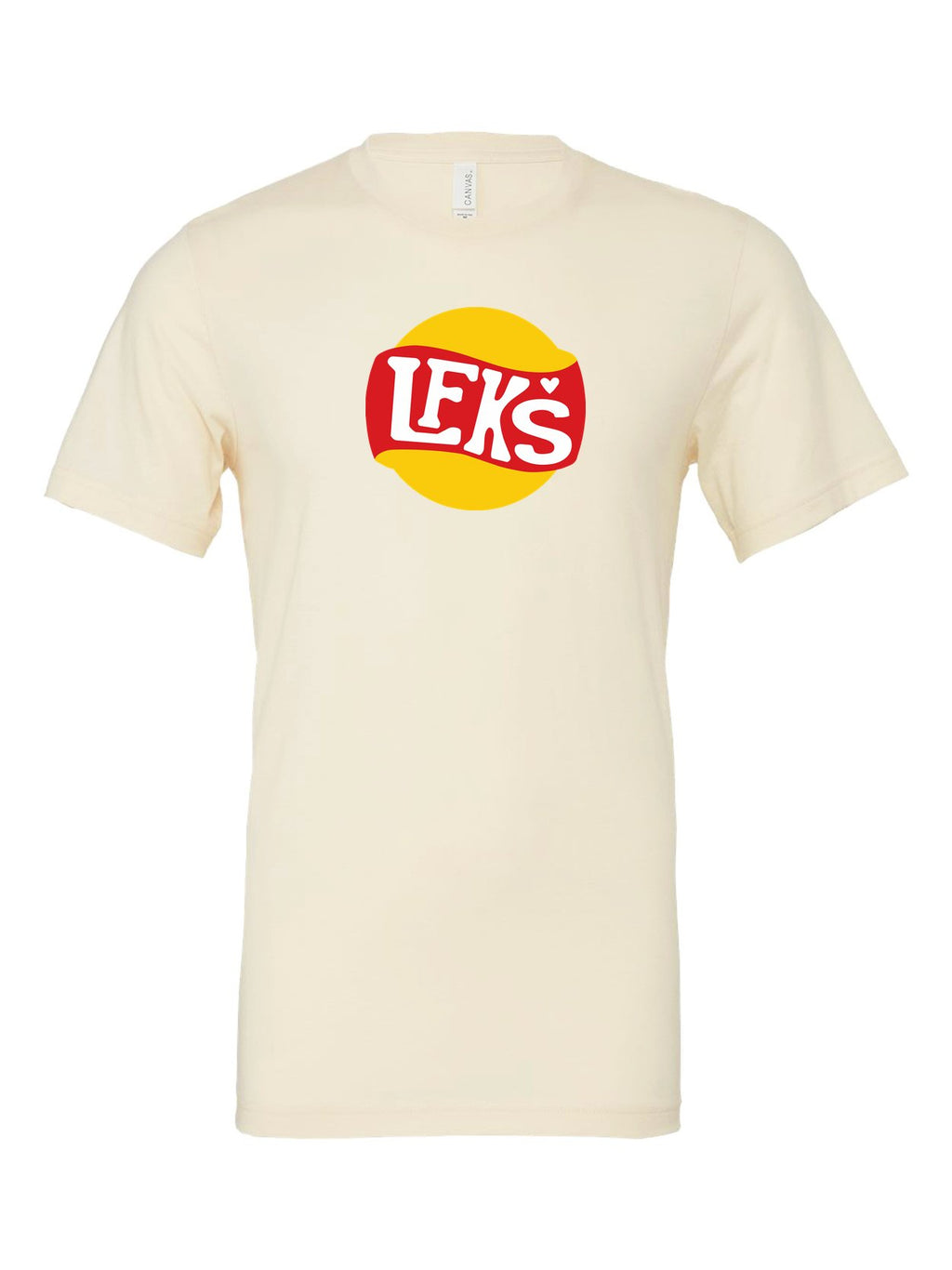 LFKS Snacktime tee on natural Bella 3001