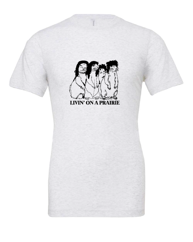 Livin' on a Prairie design on a white t-shirt