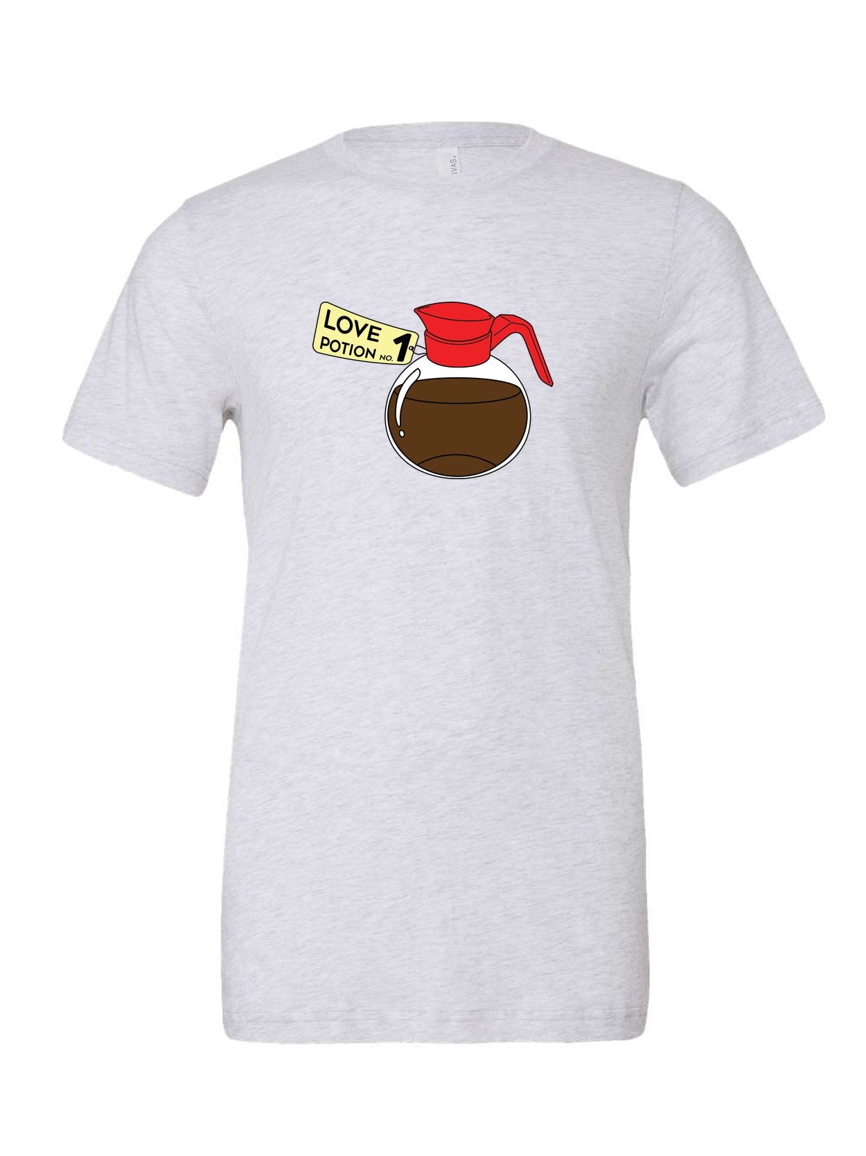 Love Potion No. 1 on a white t-shirt