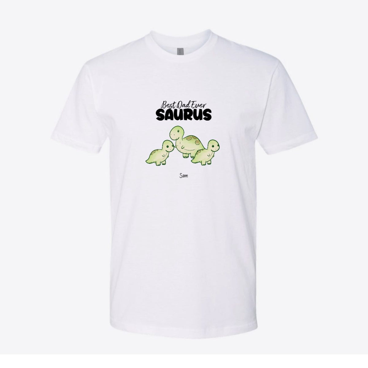 Mama or Papa Saurus Dino Kids Custom Tee