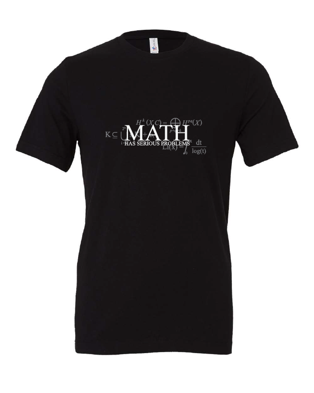 math problems funny black tshirt t-shirt 