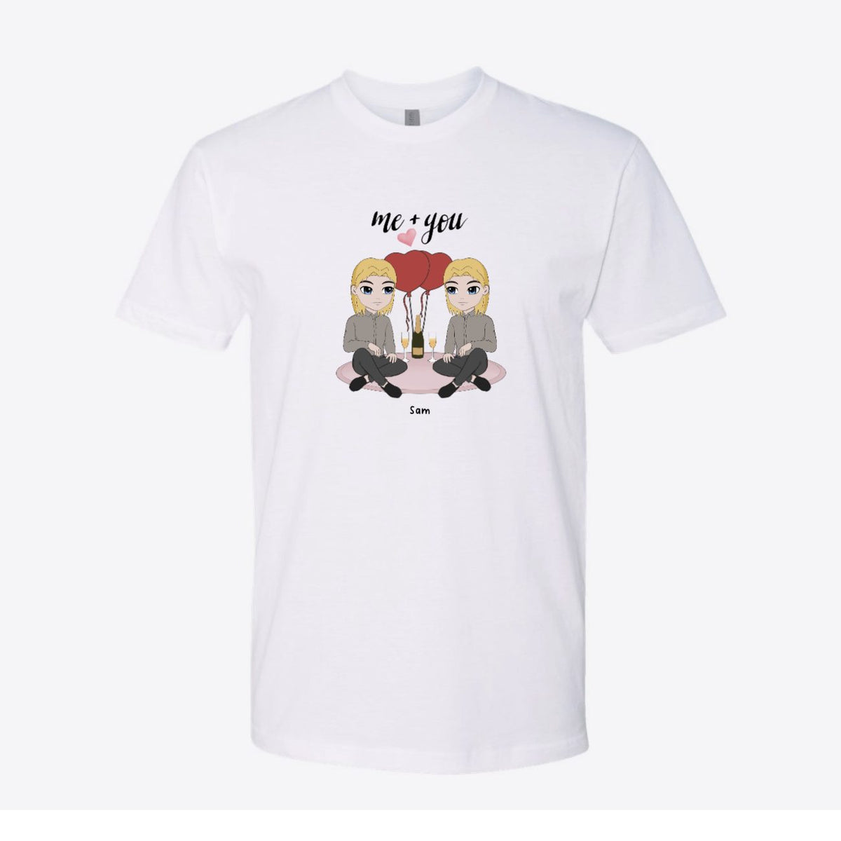 Me Plus You Couple Custom Tee