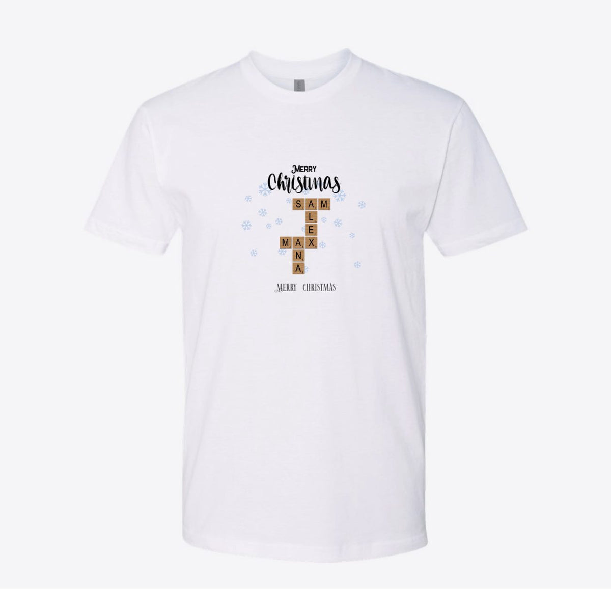 Merry Christmas Crossword Custom Tee