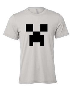 creeper minecraft video game gray tshirt t-shirt