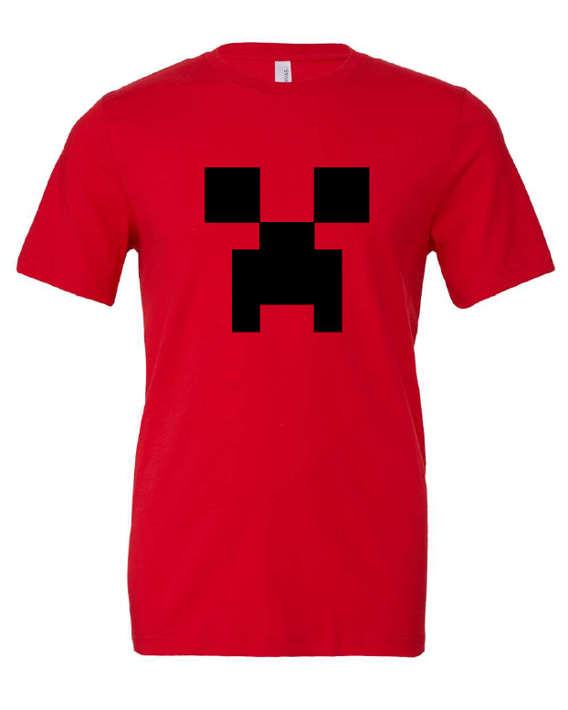 creeper minecraft video game red tshirt t-shirt