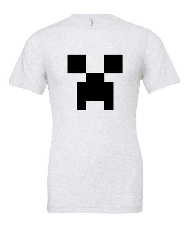 creeper minecraft video game white tshirt t-shirt 