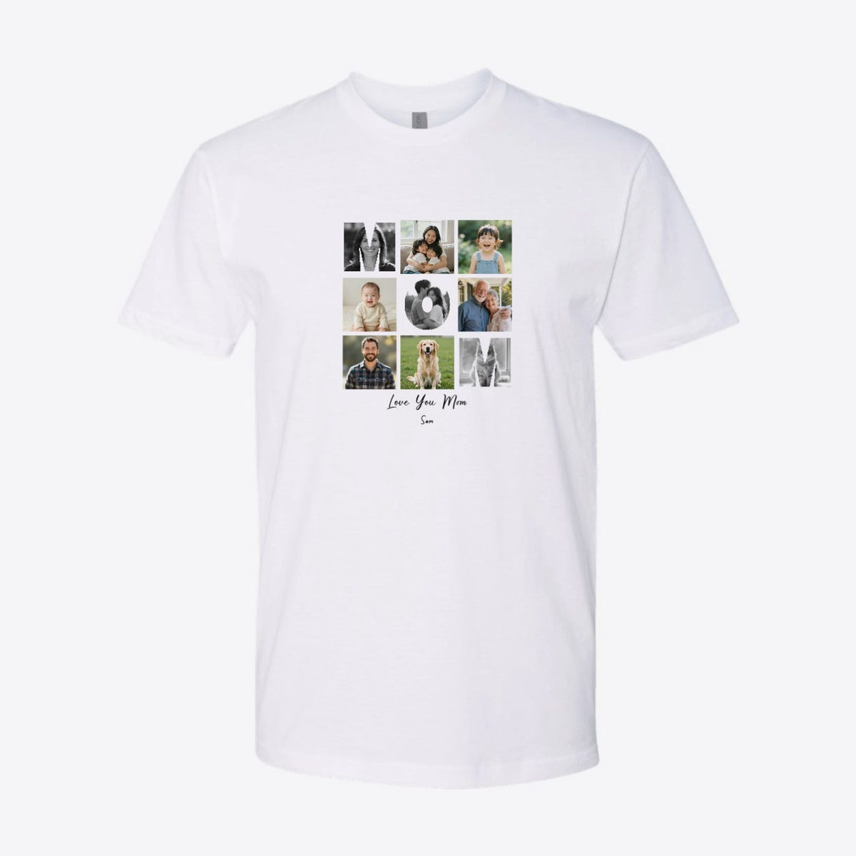 Mom Photo Title Custom Tee